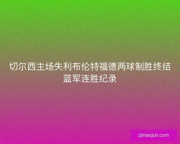 切尔西主场失利布伦特福德两球制胜终结蓝军连胜纪录