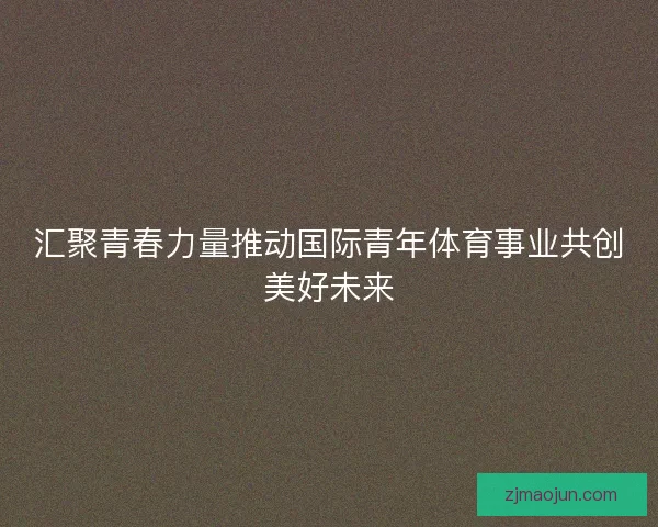 汇聚青春力量推动国际青年体育事业共创美好未来