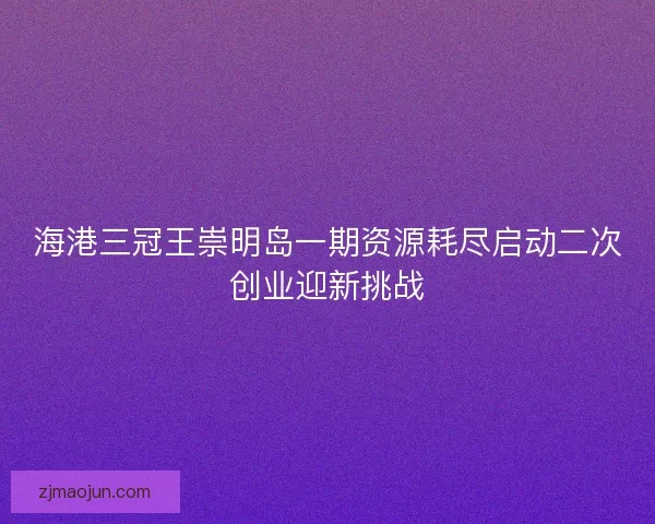 海港三冠王崇明岛一期资源耗尽启动二次创业迎新挑战